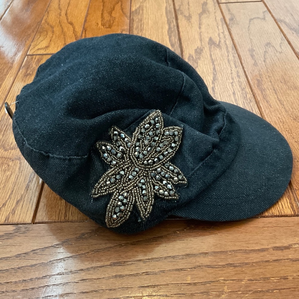 Denim Cadet Cap With Pretty Embellishments, New C… - image 3